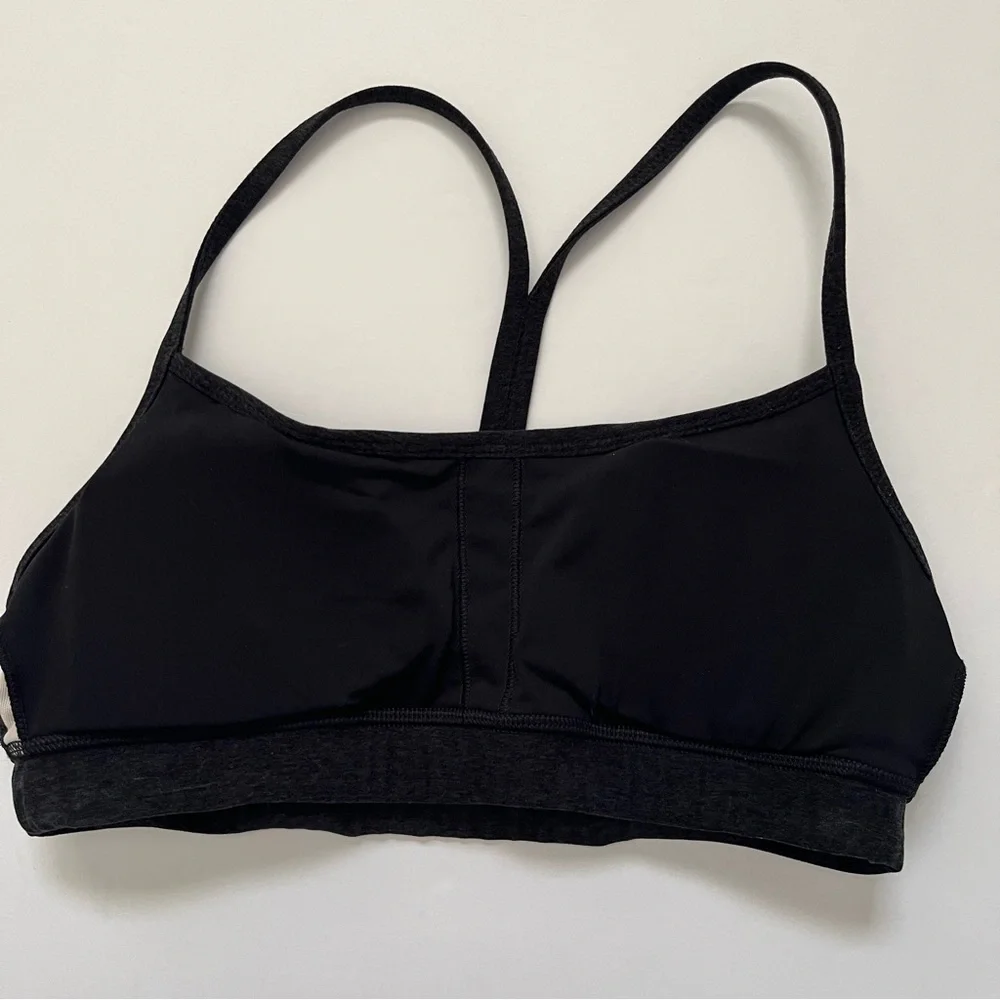 Aritzia TnAction TnaLIFE Perform Sports Bra Heathered Charcoal Gray Workout Sz S - Picture 8 of 11